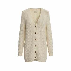 Vintage Donnkenny Cream Cable Knit Oversized Cardigan Sweater Size Medium